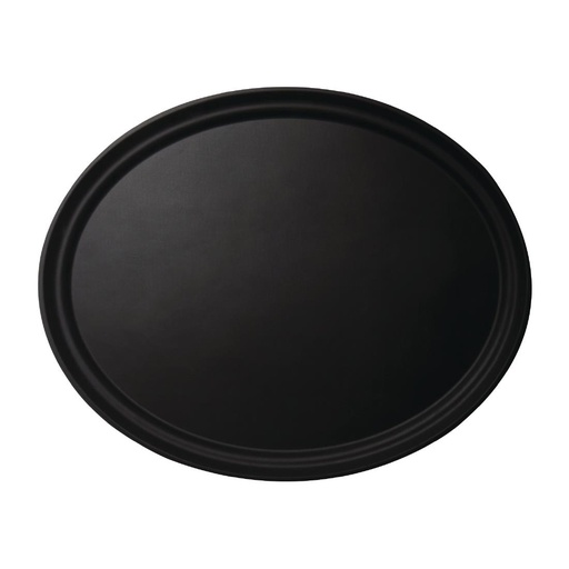 [CJ655] Cambro Camtread ovaal dienblad zwart 60 x 73cm