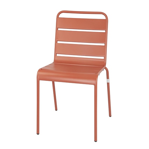 [CK063] Bolero terracotta gelateerde stalen zijstoelen (4 stuks)