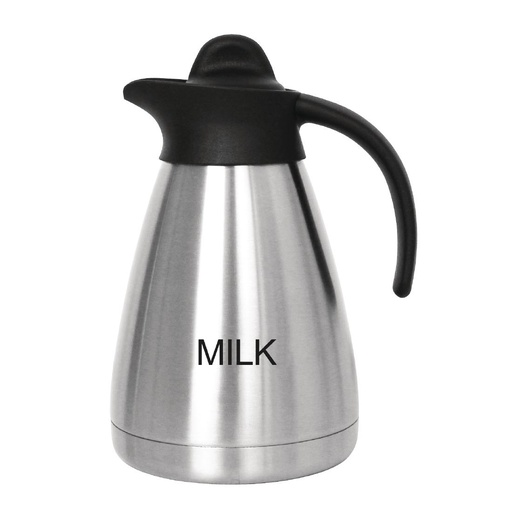 [CL372] Olympia thermoskan met schroefdop en opschrift MILK 1L