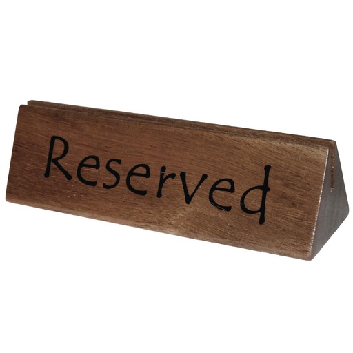 [CL381] Olympia acaciahouten reserveerbordje en menuhouder (10 stuks)