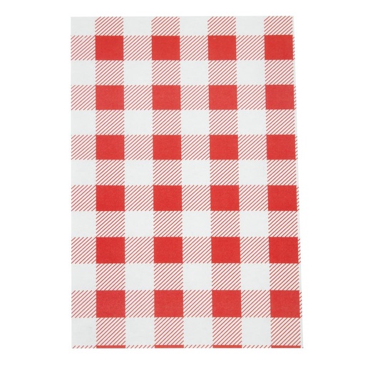 [CL658] Rood Gingham vetvrij papier 19x31cm (200 stuks)