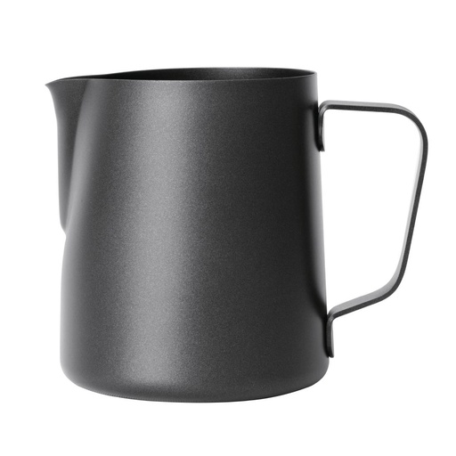 [CM606] Olympia zwarte melkschuimkan met anti-kleefcoating 34cl