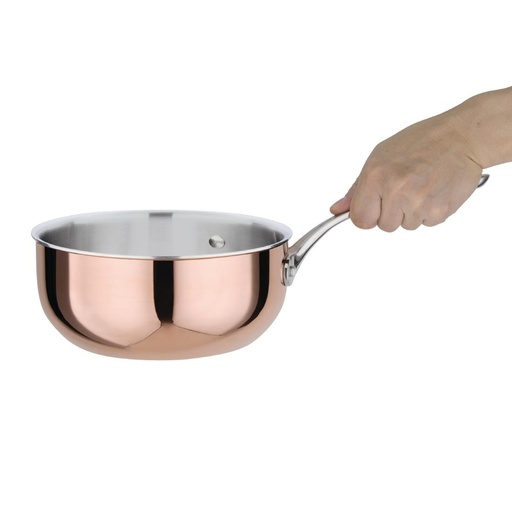 [CM677] Vogue Triwall koperen inductie sauteuse conisch 20cm