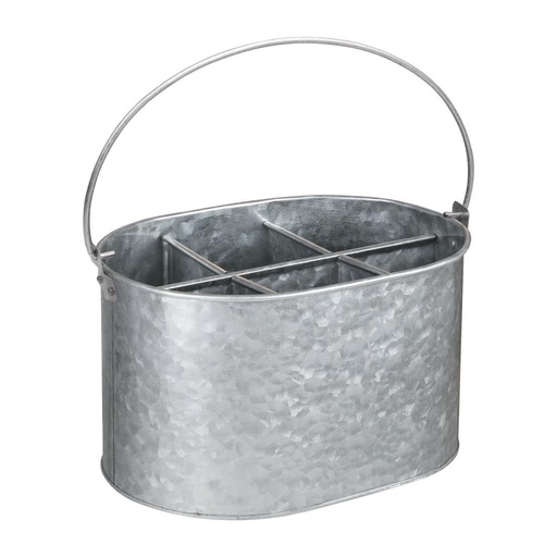 [CN520] Olympia gegalvaniseerd stalen tafelcaddy voor bestek en specerijen
