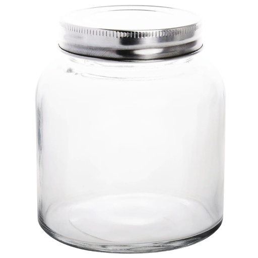 [CP082] Vogue glazen voorraadpot met schroefdeksel 330ml (6 stuks)