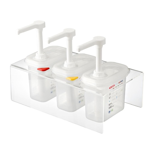 [CR823] Araven sausdispensers GN 1/9 transparant 1,5L (3 stuks)