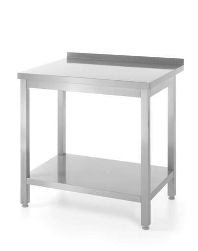 [811450] HENDI Wandtafel met plank – geschroefd, diepte 600 mm 811450