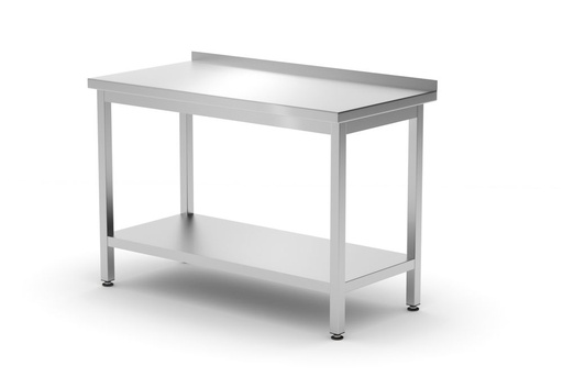 [811474] HENDI Wandtafel met plank – geschroefd, diepte 600 mm 811474