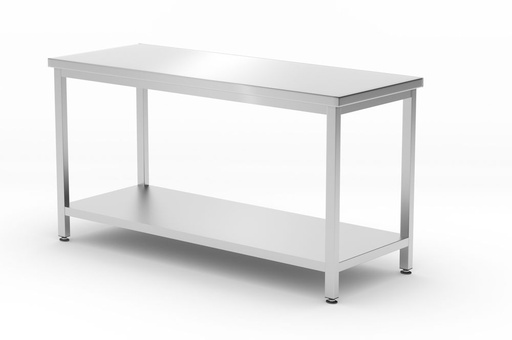 [811542] HENDI Centrale tafel met plank – geschroefd, diepte 600 mm 811542