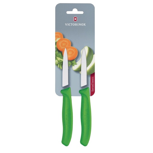 [CU551] Victorinox schilmesje met spitse punt 8 cm groen (2 stuks)