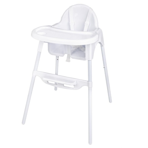 [CY599] Bolero RVS & polypropyleen kinderstoel wit
