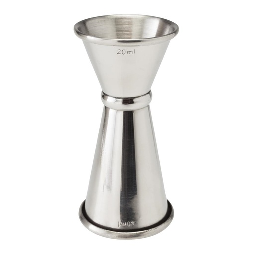 [CZ350] Beaumont RVS Gestreepte Jigger Maat 20ml/40ml