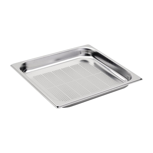 [DA746] Gastro M RVS GN2/3 bak geperforeerd 6,5cm