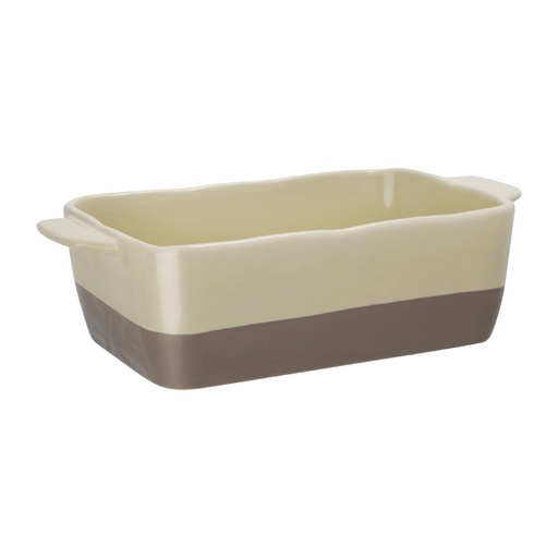 [DB520] Olympia braadslede van keramiek crème en taupe 2,5L