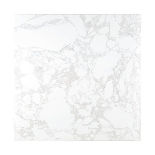 [DC301] Bolero vierkant tafelblad met marmereffect, wit, 600 mm
