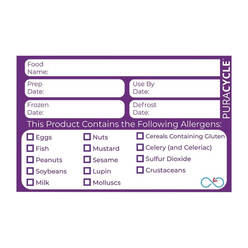 [DC458] PuraCycle herbruikbare allergeenlabels (20 stuks)