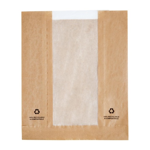 [DC875] Fiesta Compostable voedselzakken met pergamijnen venster (1000 stuks)