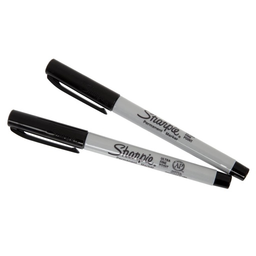 [DE707] Sharpie ultrafijne permanente marker zwart (2 stuks)