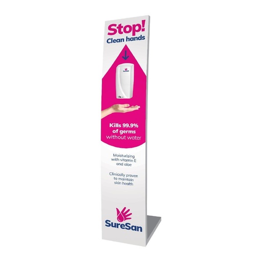 [DE986] Aluminium handreiniger standaard met automatische handsfree dispenser