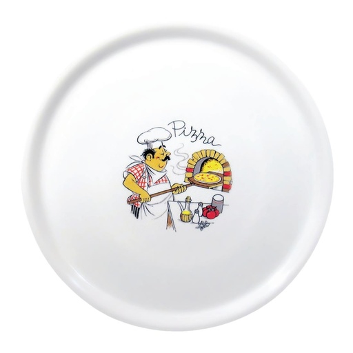 [DJ959] Saturnia Porseleinen Pizza Bord 330mm met Decor