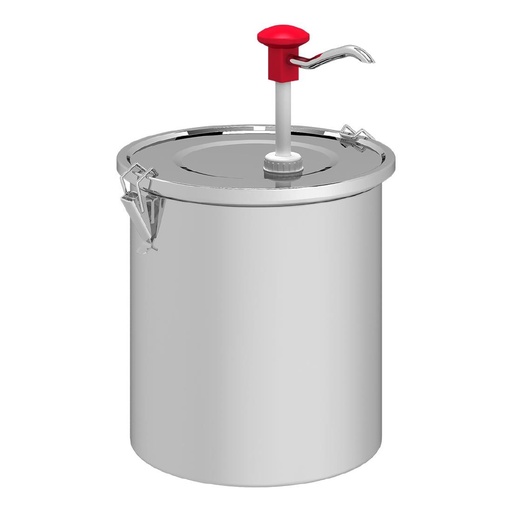 [DK789] Gastro-M Drukknop dispenser met RVS bak en deksel
