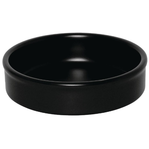 [DK833] Olympia stapelbaar schaaltje mat zwart 13,4x3cm (6 stuks)