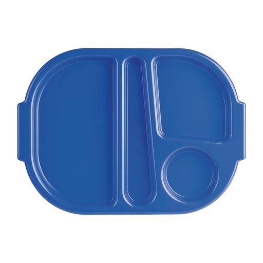 [DL129] Olympia Kristallon polycarbonaat schaaltje met vakken klein blauw 322mm (10 stuks)