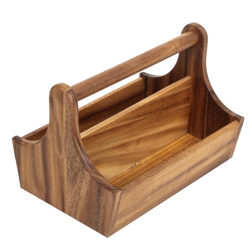 [DL148] T&G Woodware acaciahouten tafelcaddy met handvat