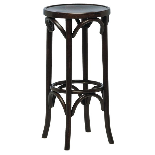 [DL463] Fameg Bentwood hoge barkruk walnoten zitting beukenhouten rugleuning
