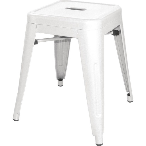 [DL869] Bolero Bistro Stalen Lage Kruk Wit (4 Stuks)