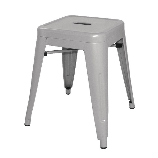 [DL875] Bolero Bistro Lage Kruk Van Staal (4 Stuks)