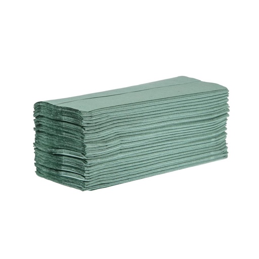 [DL923] Jantex Z-gevouwen handdoeken 1-laags 250 vellen groen (12 stuks)