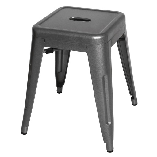 [DM933] Bolero Bistro lage krukken staalgrijs (4 stuks)