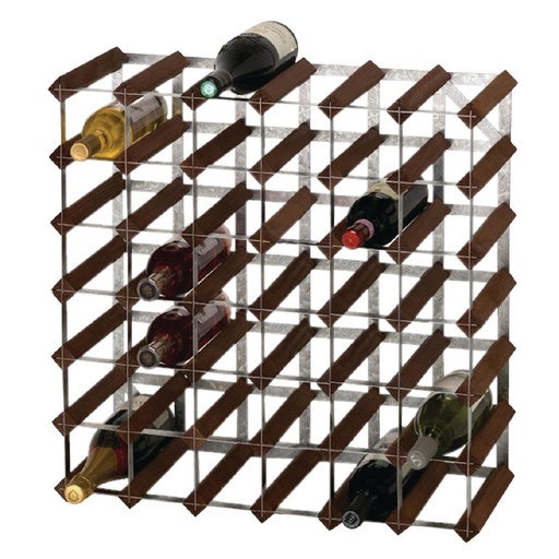 [DN634] Wijnrek donker hout 42 flessen