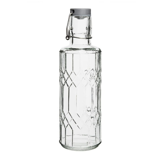 [DN817] Olympia geo glazen waterfles met stop 640 ml (6 stuks)