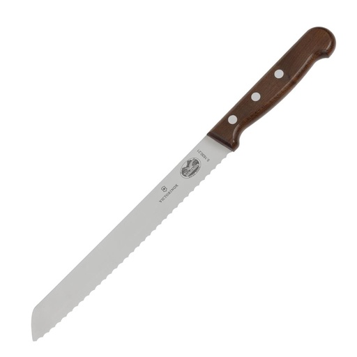 [DP582] Victorinox Gekarteld broodmes met houten handvat 21,5 cm