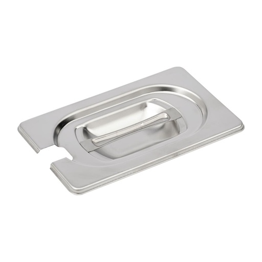 [DR492] Gastro M RVS gastronorm deksel GN1/9 met lepeluitsparing