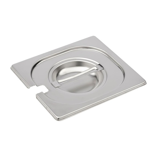 [DR493] Gastro M RVS gastronorm deksel GN 1/6 met lepeluitsparing