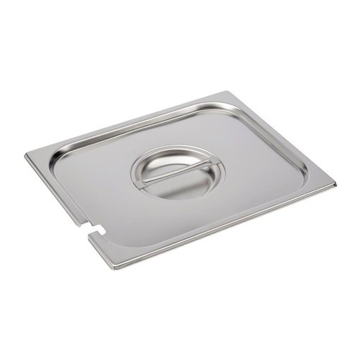 [DR496] Gastro M RVS gastronorm deksel GN 1/2 met lepeluitsparing