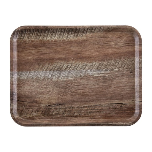 [DR587] Cambro Madeira gelamineerd dienblad donker eiken 46cm