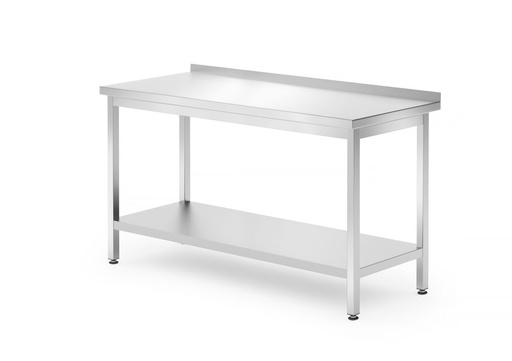 [812747] HENDI Wandtafel met plank – geschroefd, diepte 700 mm 812747