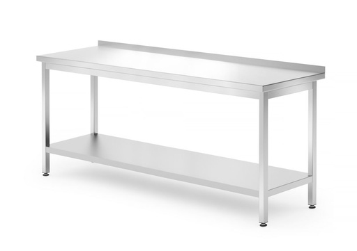[812761] HENDI Wandtafel met plank – geschroefd, diepte 700 mm 812761