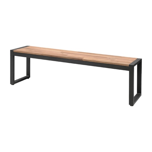 [DS158] Bolero stalen en acaciahouten industriële banken 160cm (2 stuks)