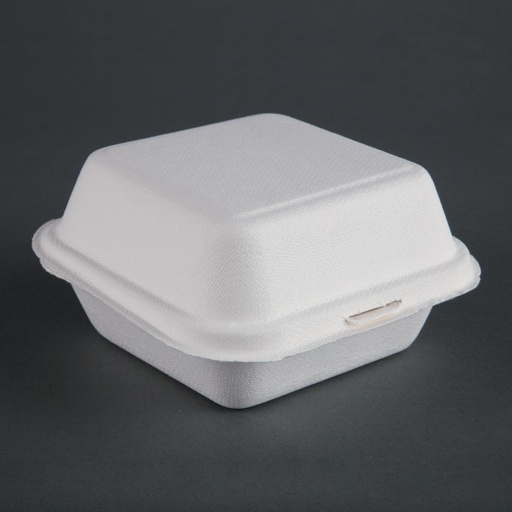 [DW247] Fiesta Compostable bagasse hamburgerbakjes 153mm (500 stuks)