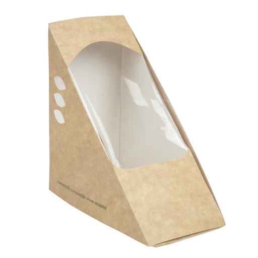 [DW624] Vegware composteerbare kraft sandwichboxen (500 stuks)