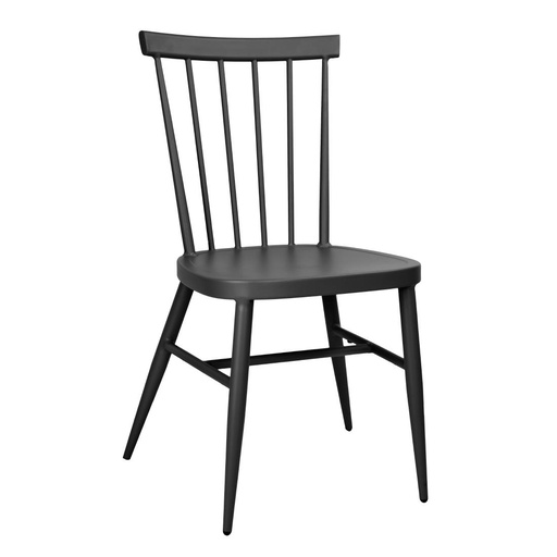 [DX686] Bolero Windsor Aluminium Zwarte Stoelen (4 Stuks)