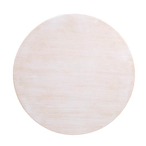 [DY729] Bolero voorgeboord rond tafelblad vintage wit 600mm