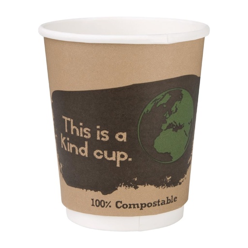 [DY985] Fiesta Compostable 500 composteerbare dubbelwandige koffiebekers (500 stuks)