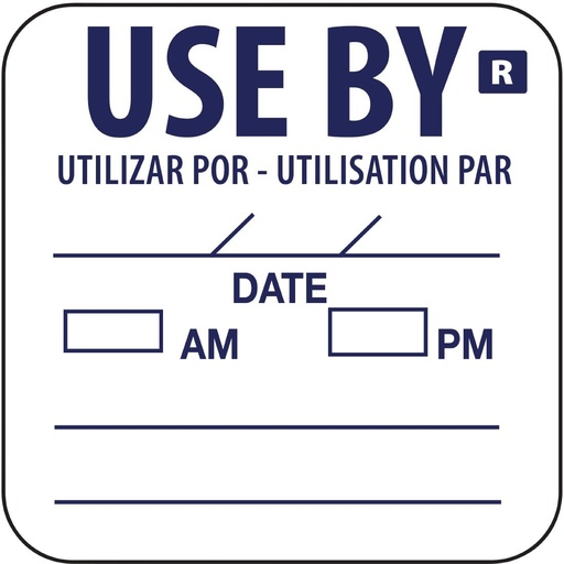 [E150] Hygiplas verwijderbare etiketten 'Use By' (1000 stuks)