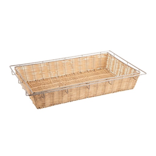 [F760] Olympia stapelbare polyrotan mand met frame GN 1/1